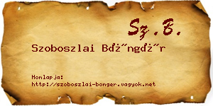 Szoboszlai Böngér névjegykártya